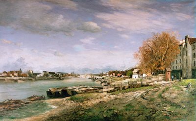 The Old Quay at Bercy, Paris by Jean Baptiste Armand Guillaumin